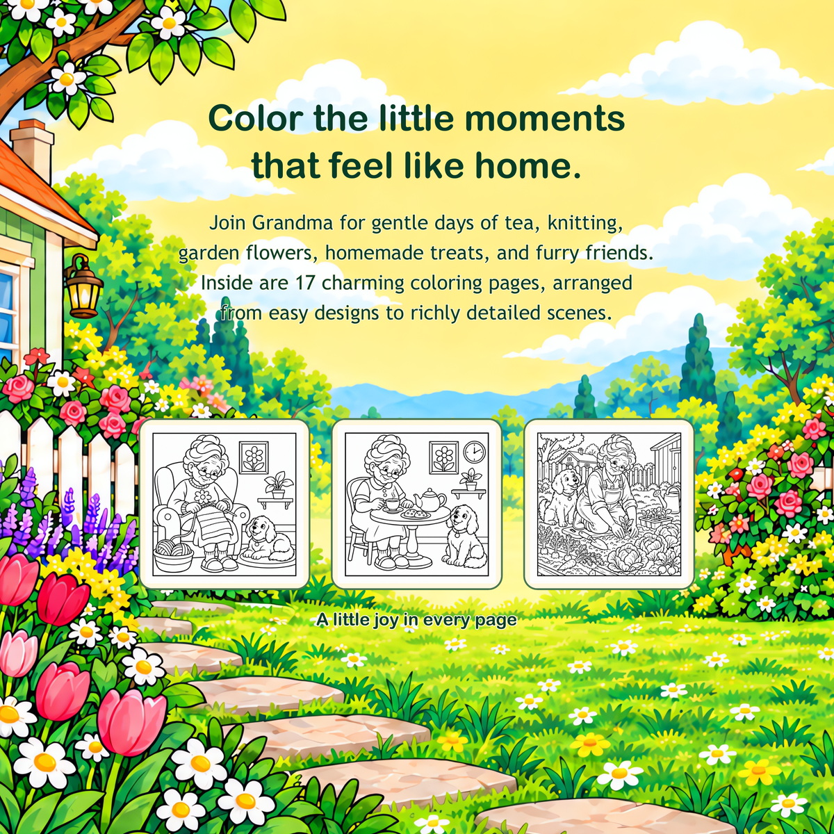 Cozy Days with Grandma — updated back cover with sample scenes