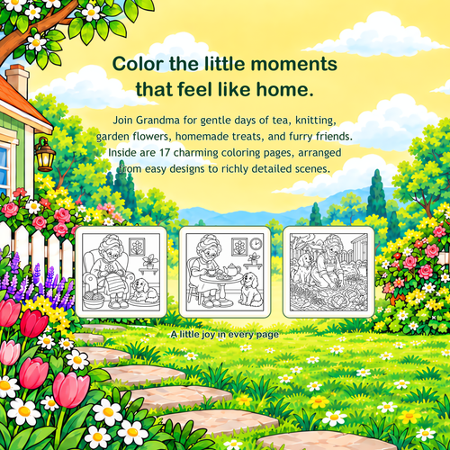 Cozy Days with Grandma — updated back cover with sample scenes