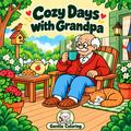 Cozy Days with Grandpa coloring book front cover